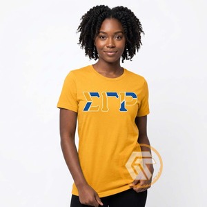 GREEK TREASURES Sigma Gamma Rho เสื้อยืดผู้หญิงคอกลมแขนสั้นเสื้อเจอร์ซีย์ลำลองผ้าฝ้าย 100% เป็นมิตรกับสิ่งแวดล้อมแห้งเร็ว - Product Image 4