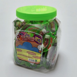 Bonbons personnalisés en marque blanche en gros, <span class=keywords><strong>Halal</strong></span>, en forme de feuille de dessin animé, granulés colorés, bonbons gélifiés aux fruits, snacks exotiques, bonbons jouets pour enfants - Product Image 6