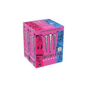 Botellas de 24 Onzas de Monster Ultra Fantasy Ruby Red con Tapas Reutilizables, Paquete de 6 Latas, Bajo en Carbohidratos, Sabor a Té, Envío Gratuito desde la UE - Product Image 1