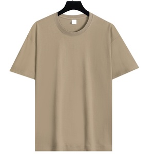 BD China Factory OEM Customized Logo Embroidery Breathable Crew Neck Long <b>Staple</b> Cotton Heavyweight Uniform Short Sleeve T Shirt - Product Image 3