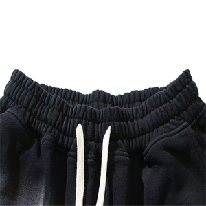 Shorts pour hommes For Records 100% coton avec cordon de serrage, style urbain, couleur unie, taille mi-haute, respirant, écologique, tendance - Product Image 4