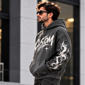 Fabricante de Sudaderas con Estampado DTF Personalizado, Sudaderas Extra Grandes al por Mayor, Marca Privada, Ropa OEM ODM - Product Image 2