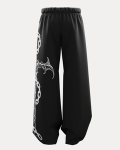 Pantalones de chándal unisex de moda para hombre, con estampado personalizado, efecto desgastado por el sol, corte acampanado, cintura elástica, estilo streetwear, lavado ácido, holgados - Product Image 6
