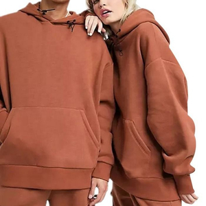 Ensemble de survêtement unisexe personnalisé avec logo, 100 % coton, écologique, épais, grande taille, couleur unie, pour l'automne et l'hiver, avec sweat à capuche - Product Image 6