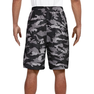 Nouveauté : Shorts de basketball personnalisables pour hommes en maille 100 % polyester, taille élastique, perforations, imprimés par sublimation - Product Image 2