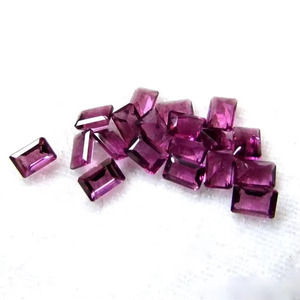 Pierre précieuse en grenat rhodolite violet naturel certifié, taille octogonale facettée, 7x9mm, provenant d'un fabricant, revendeur régulier Alibaba en ligne - Product Image 2