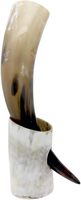 Corne à boire en corne de buffle naturelle sculptée, coupe décorative en forme d'animal pour bar, campement, fête, d'Inde