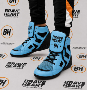 Zapatos de Boxeo de Alta Calidad No Boxing No Life en Color Dorado y Marrón para Entrenamiento de Boxeo - Product Image 3