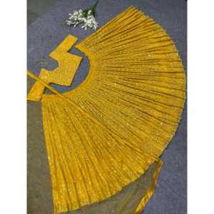 Vestidos de noche de diseño Lehenga Choli elegantes con bordado y trabajo de secuencia para ropa de fiesta - Product Image 4