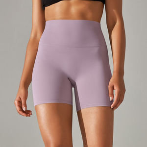 High <b>Elastic</b> <b>Waist</b> Waterproof Sporty Biker <b>Shorts</b> <b>Women</b> Yoga Gym Training Breathable Quick Dry Activewear - Product Image 4