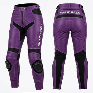 Pantalones de Cuero para Motociclistas para Motociclistas de Club |   Diseño a Medida |   Cuero de vaca de 1.3 mm |   Equipo de Carreras - Product Image 2