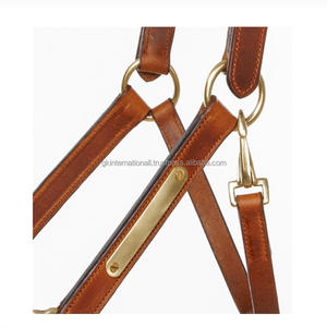 Vente chaude Sports de plein air équestre en cuir cheval licou entièrement personnalisé haut de gamme en cuir de qualité course de chevaux licous - Product Image 3