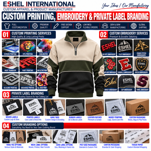 เสื้อสเวตเชิ้ตแบบซิปครึ่งตัว ผ้าคอตตอนผสม ผลิตโดยผู้ผลิตเสื้อผ้า OEM สำหรับแบรนด์ส่วนตัวและคำสั่งซื้อจำนวนมากสำหรับผู้ซื้อ B2B - Product Image 5