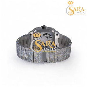 Reloj de Cuarzo con Diamantes Moissanite y Baño de Oro de Sara Jewels, el Más Vendido, Resistente al Agua, Ideal para Reuniones de Negocios, Eventos Formales y Uso Casual - Product Image 5