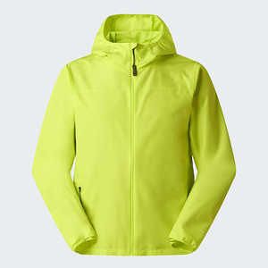 Chaqueta Cortavientos de Alta Visibilidad Verde Neón para Hombre, Impermeable, Ligera, Transpirable, con Capucha, para Deportes al Aire Libre, Ciclismo y Running - Product Image 1