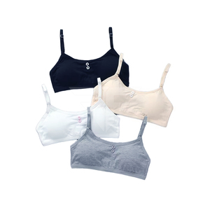 Girls <b>Thin</b> Breathable Underwear for Teenagers Puberty Students Wireless Bras with Adjusted-straps Camisole Vest - Product Image 1