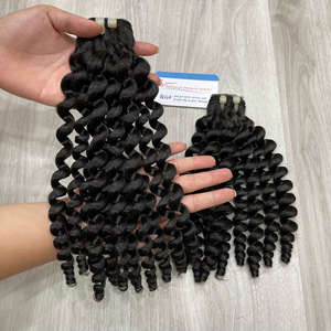HOT SALE 100% Steam <b>Curly</b> High Quality Vietnamese <b>Hair</b> Extensions Double Drawn No Shedding No Tangles Large Stock High Quality - Product Image 2