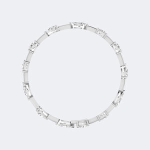 Pulsera de Diamantes de 11.00 CTW, Color D-E-F, Claridad VVS-VS, Corte Brillante Redondo, Oro de 14K, Joyería de Lujo Sostenible Certificada, Regalo - Product Image 6