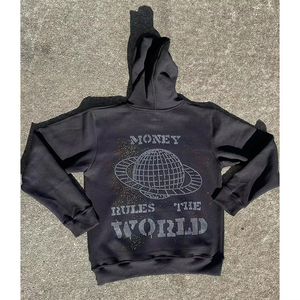 Custom Blank Heavyweight Hoodie 100% Cotton Pullover Sweatshirt with Kangaroo Pocket Private Label Wholesale Manufacturer - Product Image 5