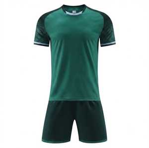 Uniforme de Fútbol Ligero Verde de Manga Corta, Malla Antibacteriana de Secado Rápido, Transpirable, Spandex/Poliéster, Cuello Redondo, Ecológico - Product Image 1