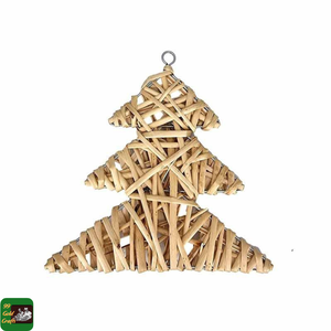 Adornos Navideños de Ratán Hechos a Mano, Ecológicos y Duraderos, Mini Figuras Pintadas para Colgar en el Árbol, Decoraciones Coloridas para el Hogar en Navidad - Product Image 6