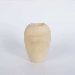 Vase à fleurs en bois artisanal en forme d'heure de prière, grain naturel, bois massif, vase à bourgeons de table, récipient décoratif floral, décoration intérieure - Product Image 3