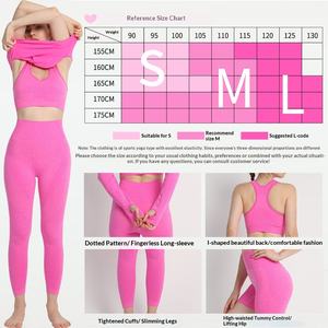 Nouvel Arrivage Ensemble 2 Pièces Sans Couture Respirant pour Femme, Idéal Yoga : Haut Manches Longues Uni et Legging Court Taille Haute Moulant - Product Image 2