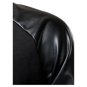 Chaqueta de béisbol estilo universitario para hombre, mezcla de algodón, con mangas de piel sintética, estilo bomber clásico, informal y deportiva - Product Image 5