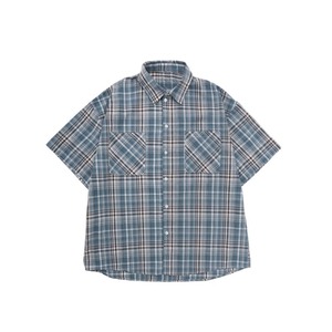 Camisas a Cuadros Casuales para Hombre, Estilo Urbano, Manga Corta, Holgadas, con Botones, Ecológicas, de Secado Rápido, Poliéster/Algodón, Antiarrugas - Product Image 2