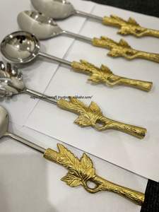 Cuillère en laiton de designer haut de gamme, accessoires de cuisine, ensemble de couverts de luxe en laiton, fourchette, produit en promotion, fabriqué en Inde - Product Image 2