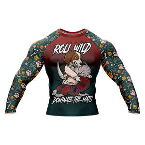 Rashguard Personalizado con Logotipo para Entrenamiento, BJJ, MMA, Manga Larga, UPF50, Transpirable, Antibacteriano, Unisex - Product Image 1