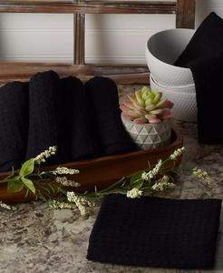 Set di asciugamani da cucina in cotone, 18x26 ", nero, 6 pezzi | Importazioni di Design - Product Image 3