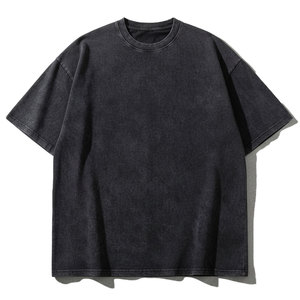 Camiseta de Alta Calidad 100% Algodón, Estilo Urbano, Gráfica, Oversize, 240 g/m², Lavado Ácido, Impresión Personalizada para Hombre - Product Image 4