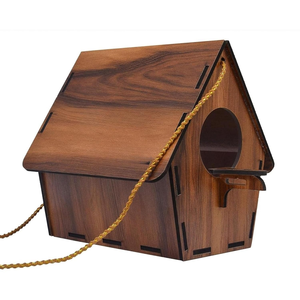 Casa para Pájaros de Madera MDF Hecha a Mano, Refugio Decorativo para Pájaros para Jardín, Balcón y Decoración del Hogar al Aire Libre - Product Image 1