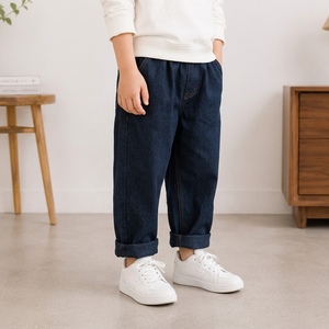 Wholesale Boys Wide Leg Cotton Long Pants 95% Cotton 5% Spandex Woven Breathable Soft Comfortable Anti-Pilling Bottoms - Product Image 3