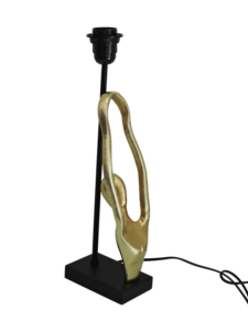 Elegante Base de Lámpara de Mesa con Figura Humana Abstracta Dorada - Iluminación Moderna con Escultura de Figurita de Aluminio para Sala de Estar y Dormitorio - Product Image 2