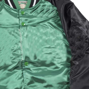 New Style Wholesale Custom Satin Quilted Windproof Breathable <b>Varsity</b> <b>Jacket</b> Women's Regular Length Full Satin <b>Jackets</b> - Product Image 5