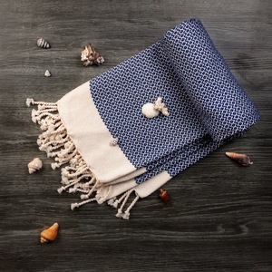 Toalla de playa de algodón turco tejida a rayas con flecos y borlas de secado rápido, rectangular, para adultos, verano, personalizada para ODM USA - Product Image 4