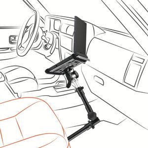 Support de fixation pour siège de voiture en aluminium, tête trépied 3 axes, pour ordinateur portable, tablette, iPad, appareil photo, 3,5 kg, dégagement rapide, télescopique - Product Image 3