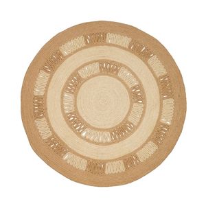 Handmade Eco-Friendly Round <b>Jute</b> <b>Rug</b> Openwork Braided Dual-Tone Area <b>Rug</b> Floor Carpet Wholesale - Product Image 2