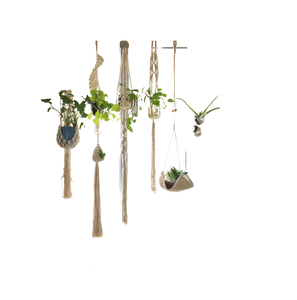 Porte-plantes en macramé personnalisés, paniers suspendus pour plantes d'intérieur et d'extérieur, supports décoratifs en macramé, décoration intérieure - Product Image 6