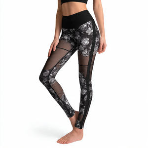 Leggings de malla transparente para mujer, poliéster/algodón, cintura elástica, pantalones transparentes, ecológicos y transpirables. - Product Image 2