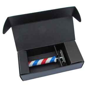 Maquinilla de afeitar profesional de doble filo, tradicional, de acero inoxidable, para el cuidado de la barba masculina. - Product Image 6