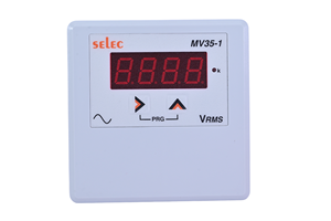 Voltmètre numérique Selec MV35-1-G-40/300V-CE 1Ø avec affichage LED, alimentation auxiliaire de 40 à 300V AC/DC - Product Image 5