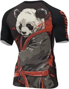 เสื้อรัดกล้ามเนื้อแขนยาวสำหรับผู้ชายแบบสั่งทำพิเศษสำหรับกีฬาบราซิลเลียนยิวยิตสู ผลิตจากโพลีเอสเตอร์ 100% คุณภาพพรีเมียม บริการ OEM พิมพ์ลายด้วยความร้อน - Product Image 3