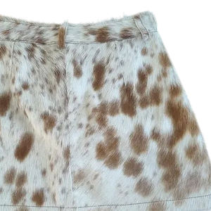 Nouvelle Arrivée - Dernières Tendances : Jupes en Cuir et Laine pour Femmes en Cuir Véritable de Haute Qualité avec Taille Élastique - Product Image 4