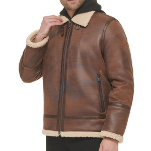 Nouvelle Arrivée 2026 – Blouson en Cuir et Fausse Fourrure Chaud pour Homme – Vêtement Décontracté d'Hiver pour l'Extérieur et la Mode - Product Image 4