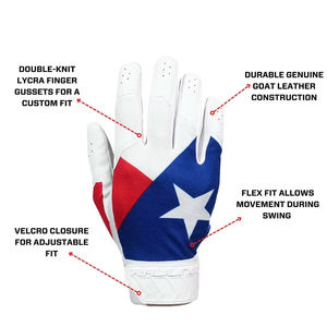 Gants de frappe de baseball respirants personnalisés de haute qualité en cuir, couleurs et logo personnalisés, service OEM, vente directe en extérieur - Product Image 4