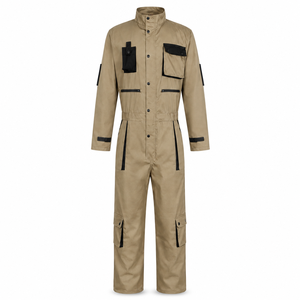 Combinaison de travail professionnelle pour mécanicien, multi-poches, poignets ajustables, respirante, détection des aiguilles, en sergé de polycoton, pour l'automobile - Product Image 1