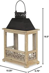 Lanterne en bois écologique, artisanale, pièce décorative pour la maison, le jardin et les décorations de fêtes - Product Image 3